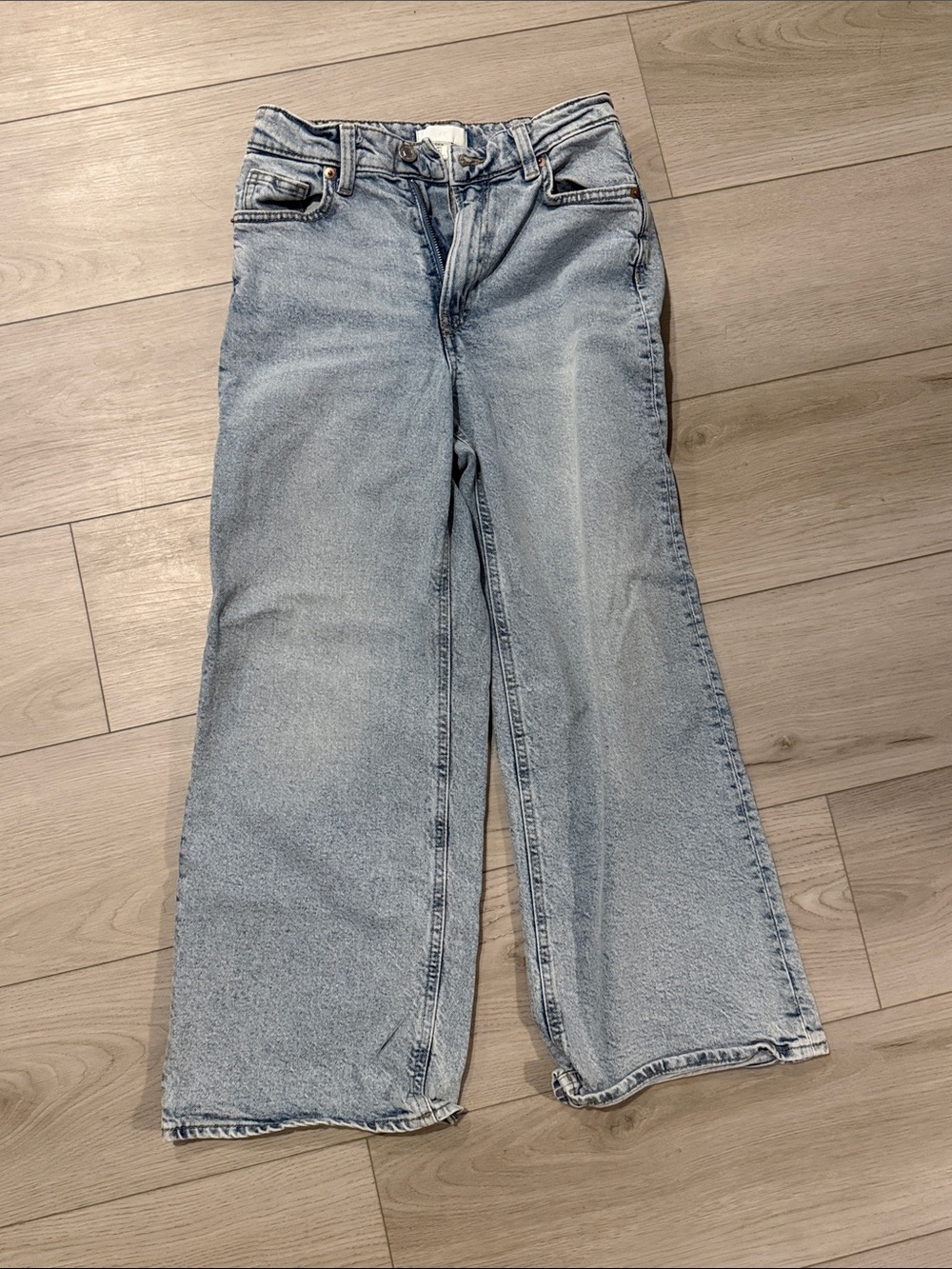 H&M Light Blue Wide-Leg Jeans